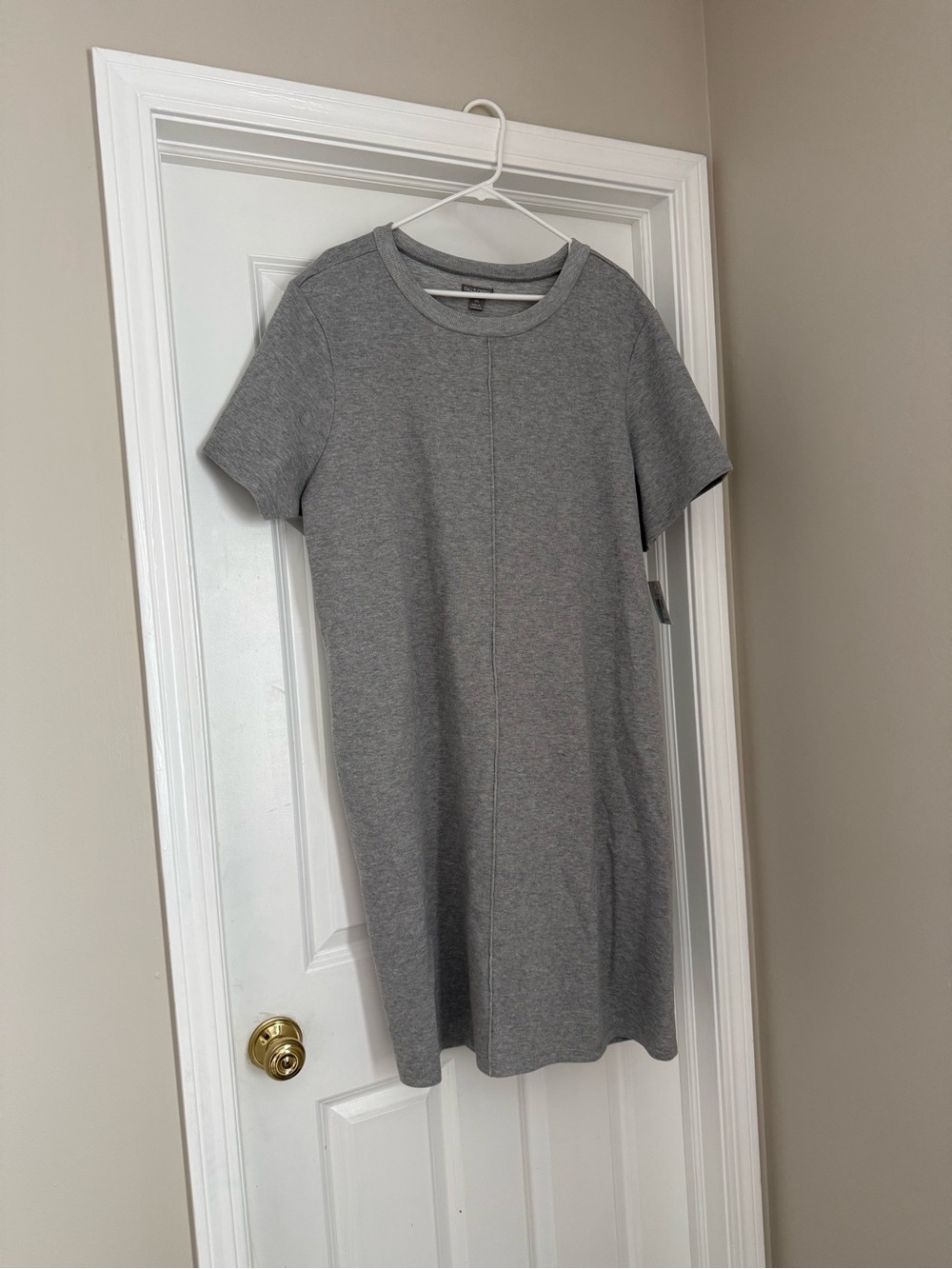NWT Women’s Size 3X Casual Gray Short Sleeve Sweatshirt Dress